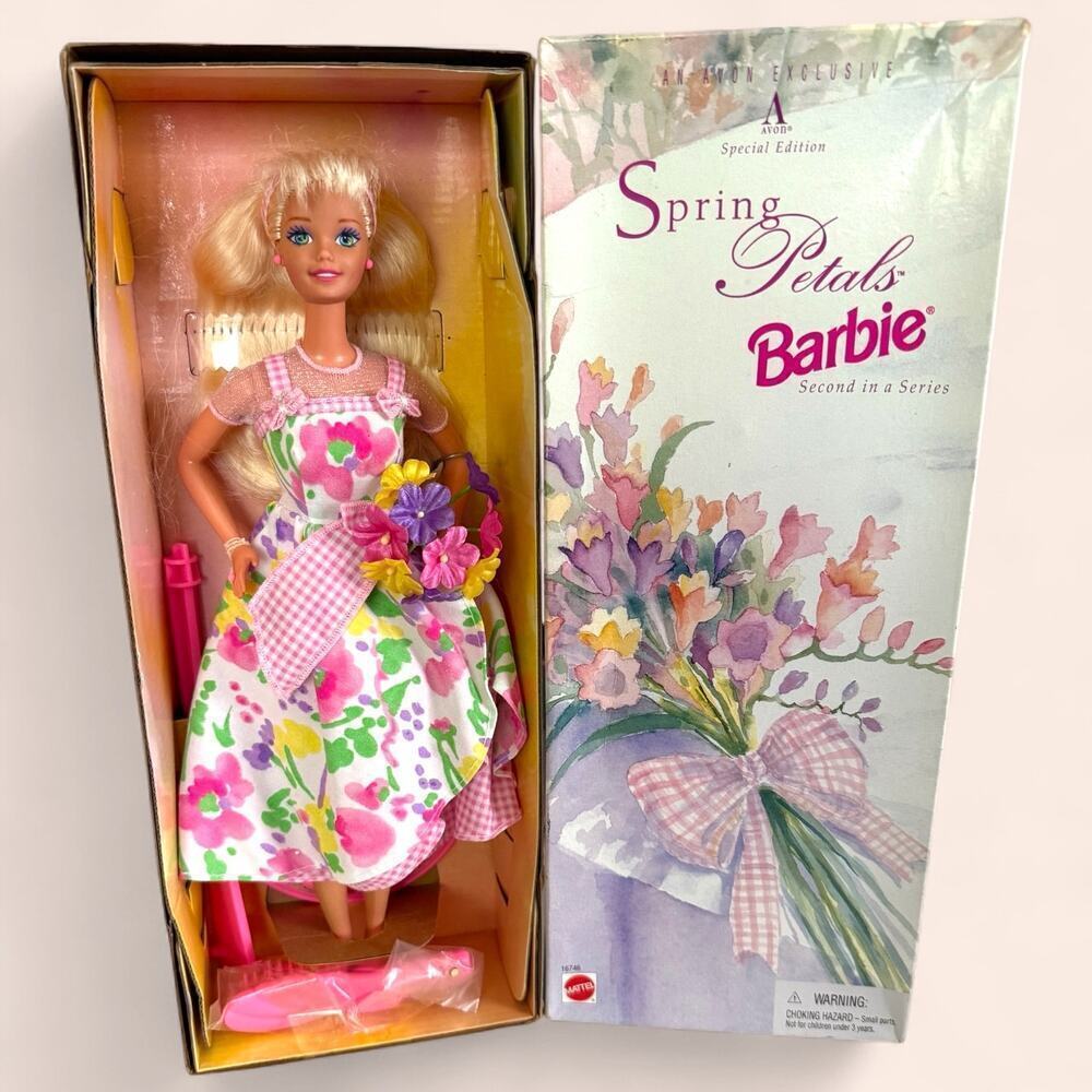 NRFB Barbie Doll Avon Spring Petals 1996 Mattel 16746 Blonde
